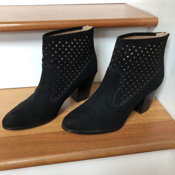 Kaari Blue Karin Ankle Boot Womens Size 9.5 Black Diamond Cut Out NEW - Picture 2 of 10